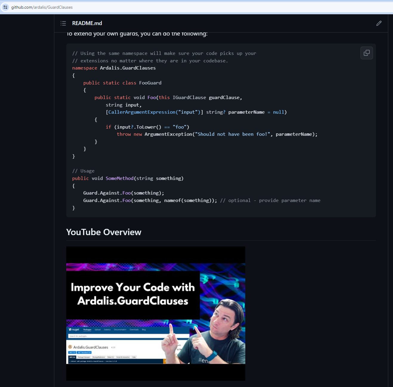 Embedded YouTube Video in GitHub ReadMe