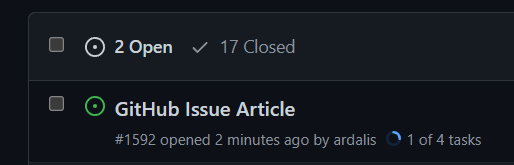 GitHub Issue Task Progress