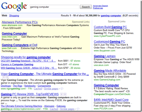 google gaming computer