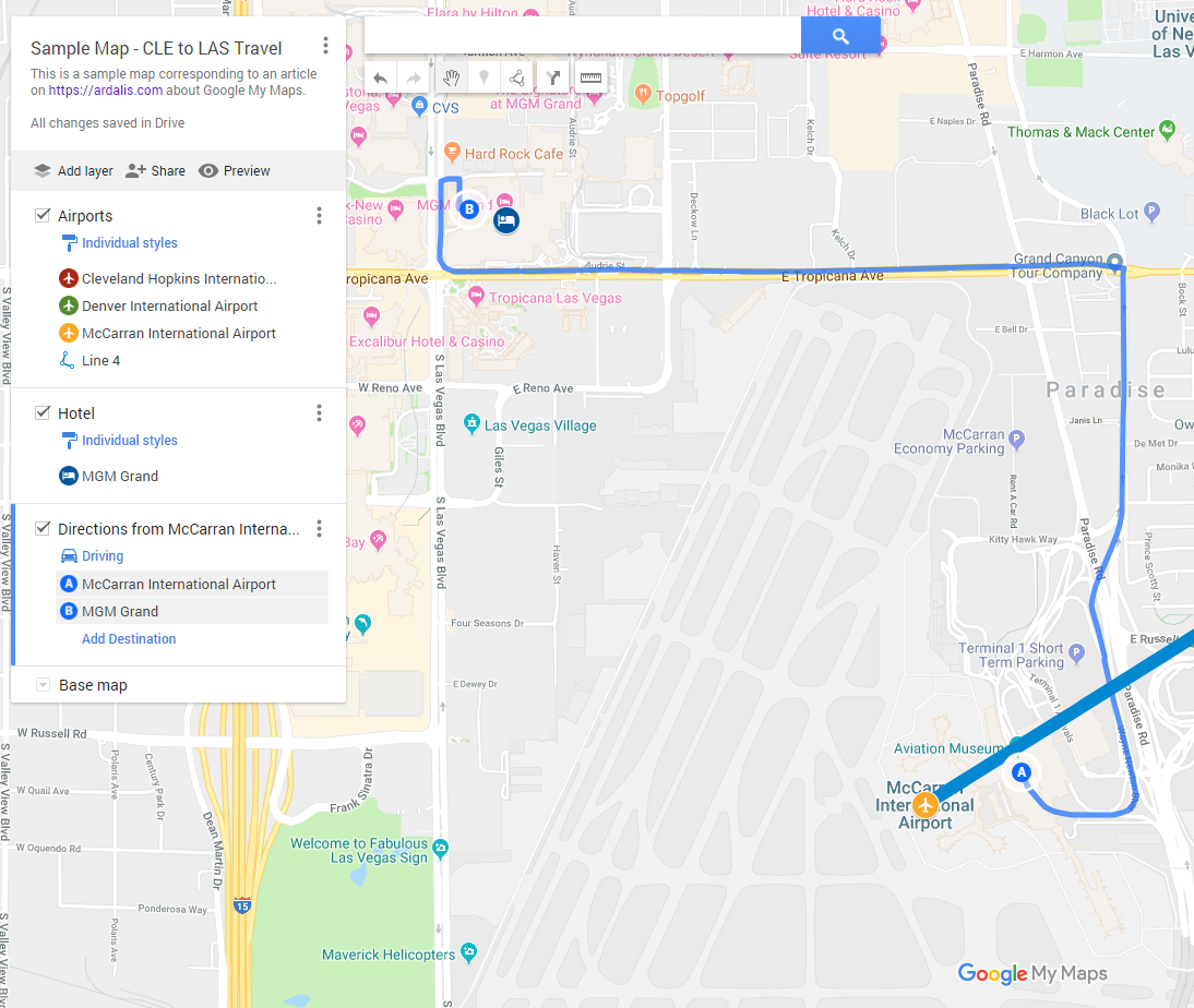 Driving Directions To Mgm Add Pins And Create Custom Google Maps | Blog