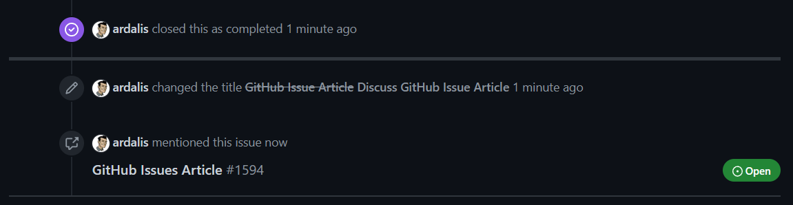 Mention Discussion Issue from Action Issue
