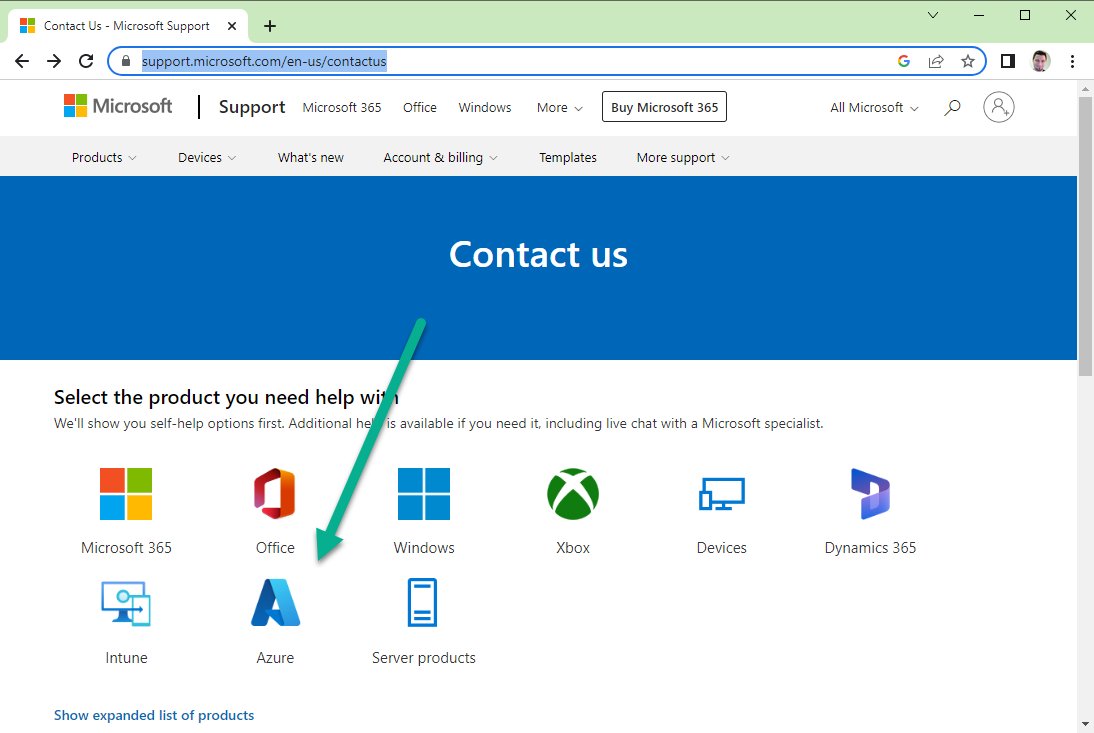 microsoft support azure link requires logging into your azure account