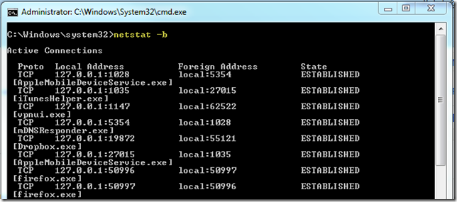 kill active connection netstat windows