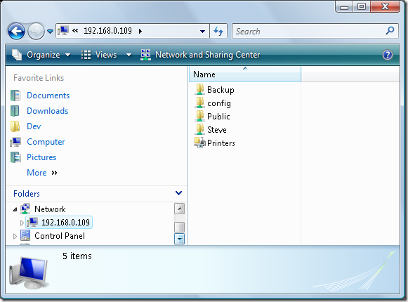 network drive folders