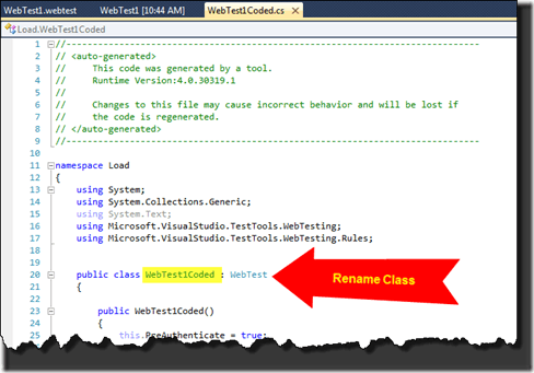 Using Dynamic Parameters in a WebTest or LoadTest