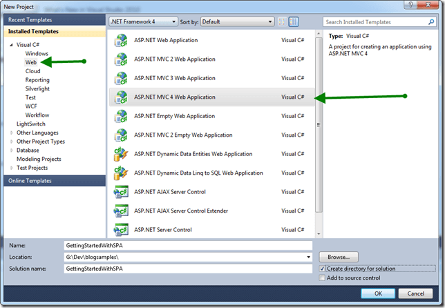 Getting Started with Single Page Applications in ASP.NET