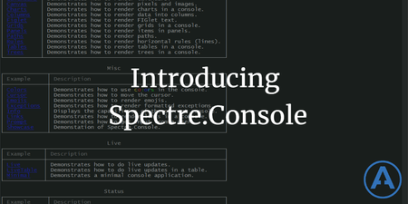 featured image thumbnail for post Introducing Spectre.Console