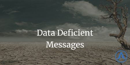 featured image thumbnail for post Data Deficient Messages