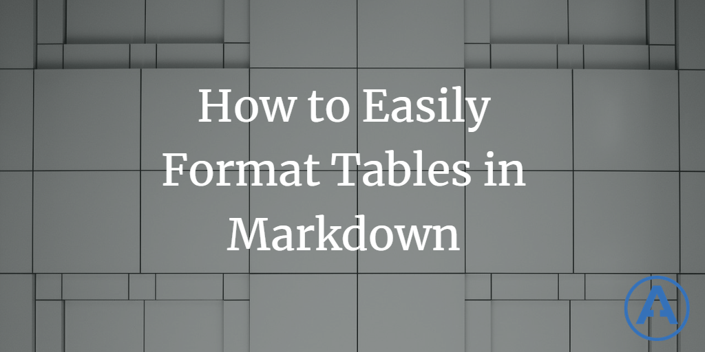 table in markdown