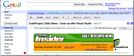 featured image thumbnail for post View HTML Source of Email in GMail and Google Apps