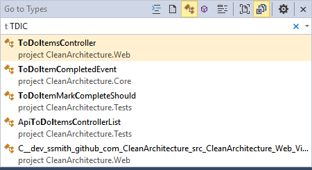 Finding Things in Visual Studio 2017