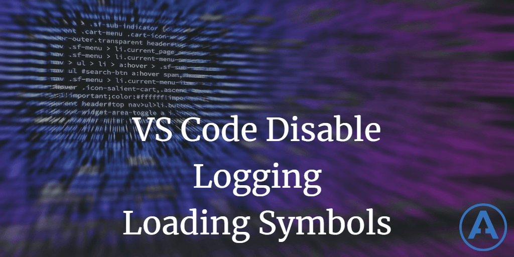 VS Code Disable Logging Loading Symbols